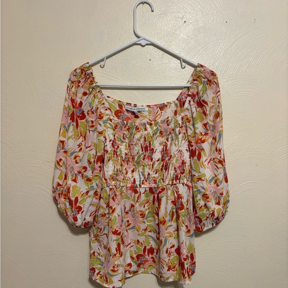 Collective Concepts Multicolor Floral Blouse